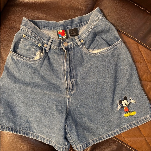 Disney Mickey Mouse Blue Jean Shorts - Picture 1 of 2